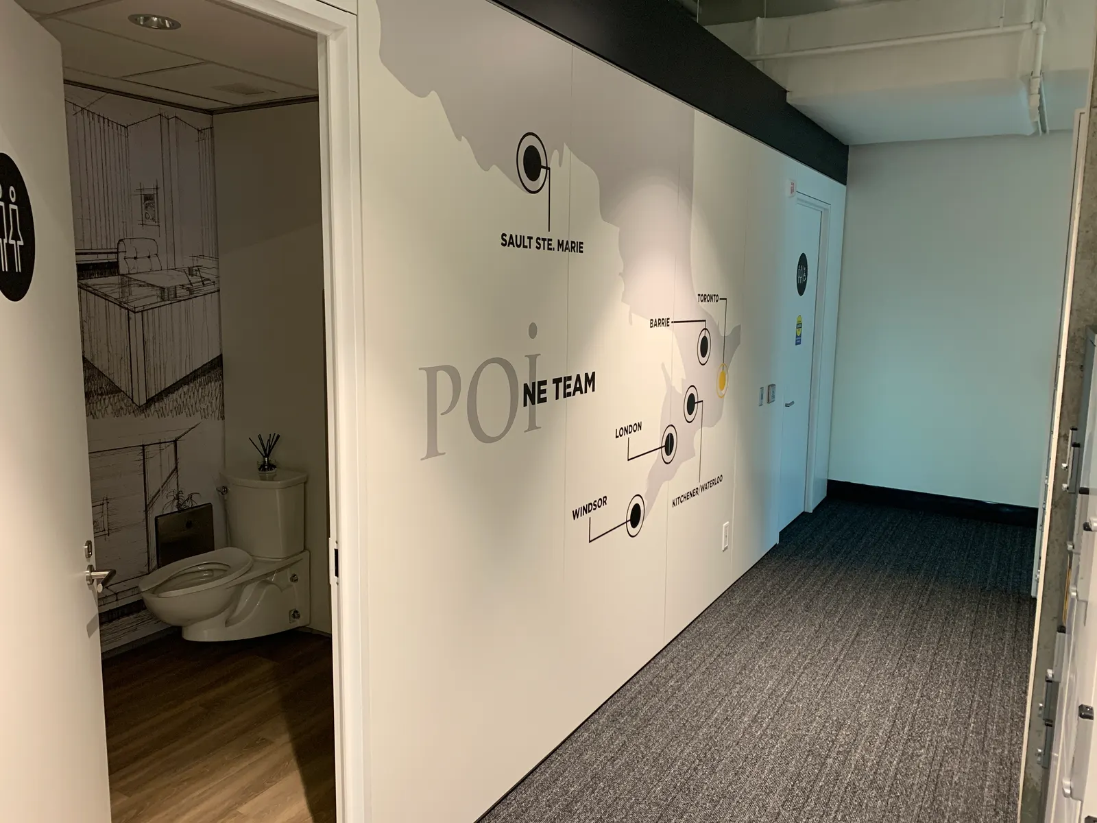 POI project by IAC — large format print installation in Toronto