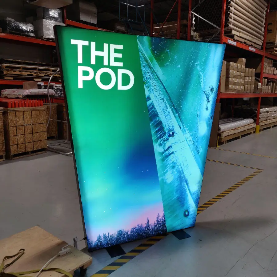Custom shape Lightboxes produced by IAC for Community | Veev