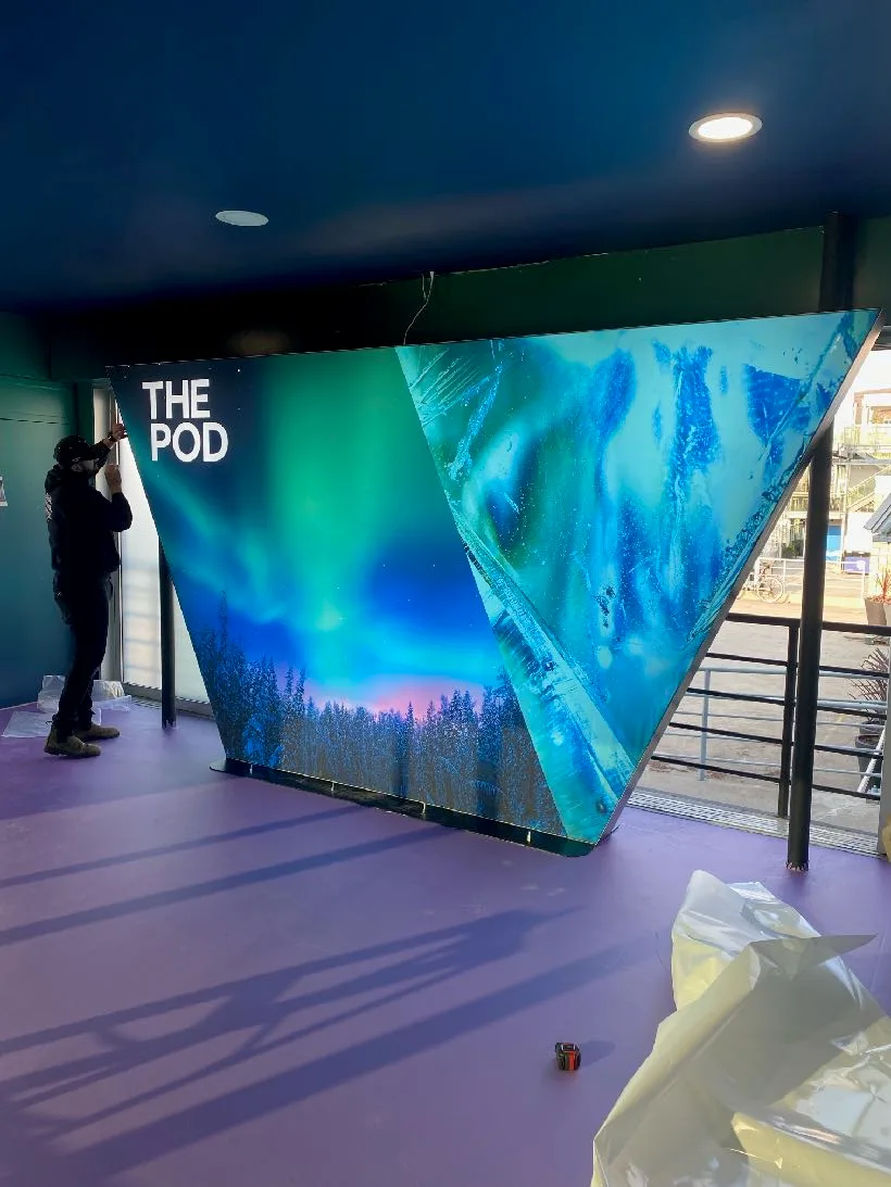 Custom shape Lightboxes produced by IAC for Community | Veev