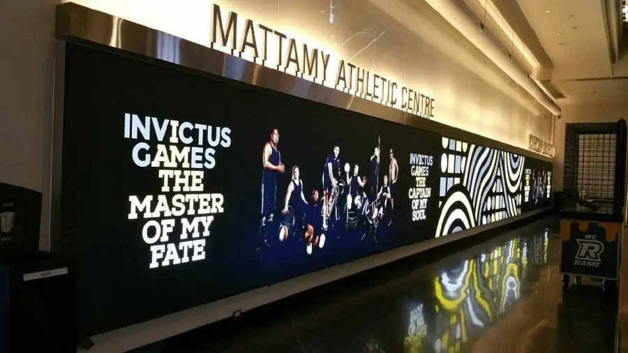Large format Backlit Graphic produced by IAC for Mattamy Athletic Centre