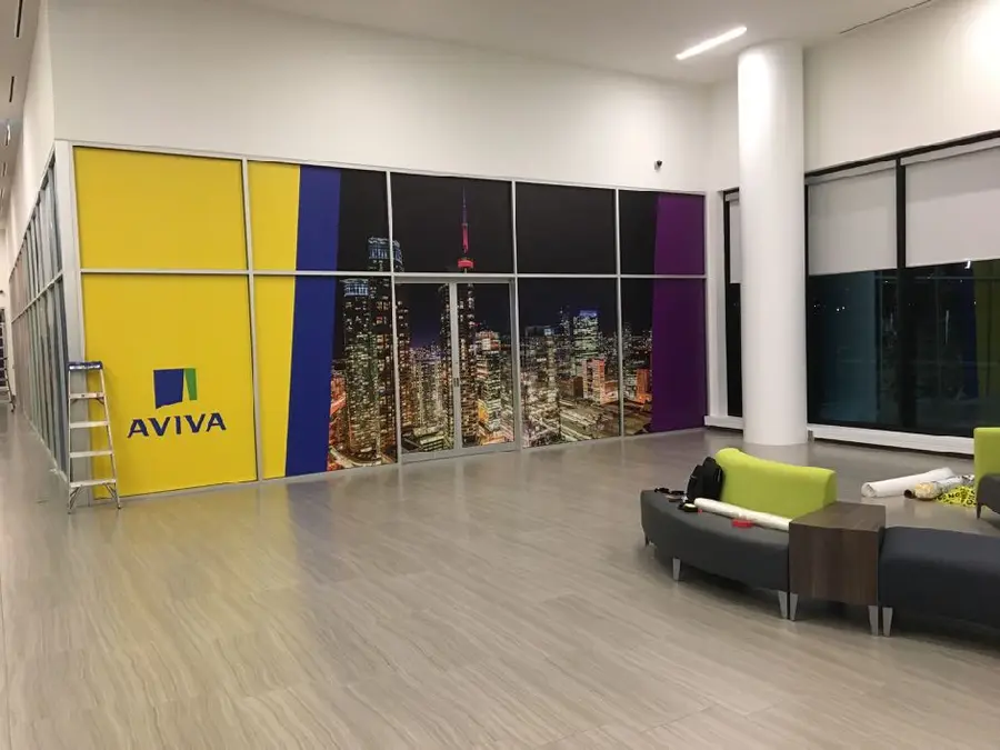 Window Graphics produced by IAC for Aviva Insurance