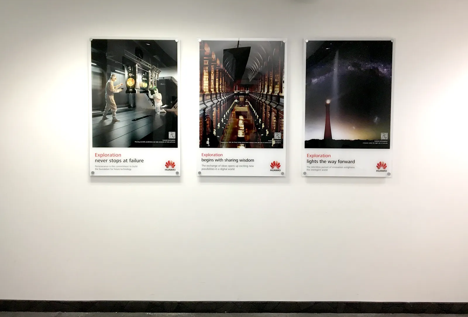 Huawei Acrylic 1 — rigid signage produced and installed by IAC, Toronto