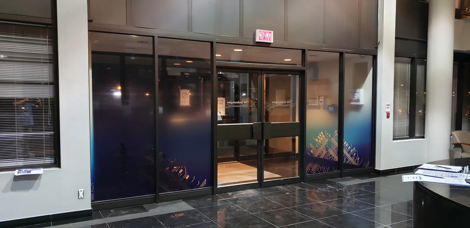 Interior graphics produced and installed by IAC, Toronto