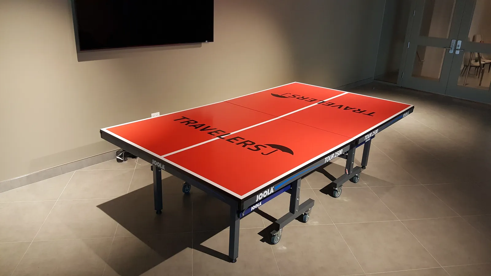Traveler Ping Pong 1 — interior graphics produced and installed by IAC, Toronto