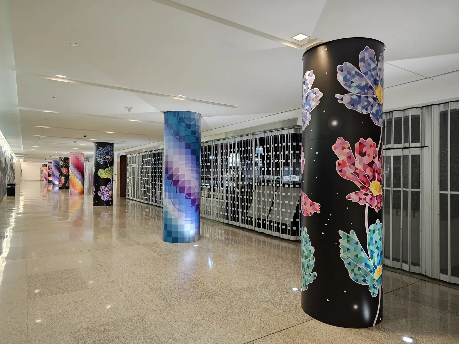 SFC Column Wrap 1 — interior graphics produced and installed by IAC, Toronto
