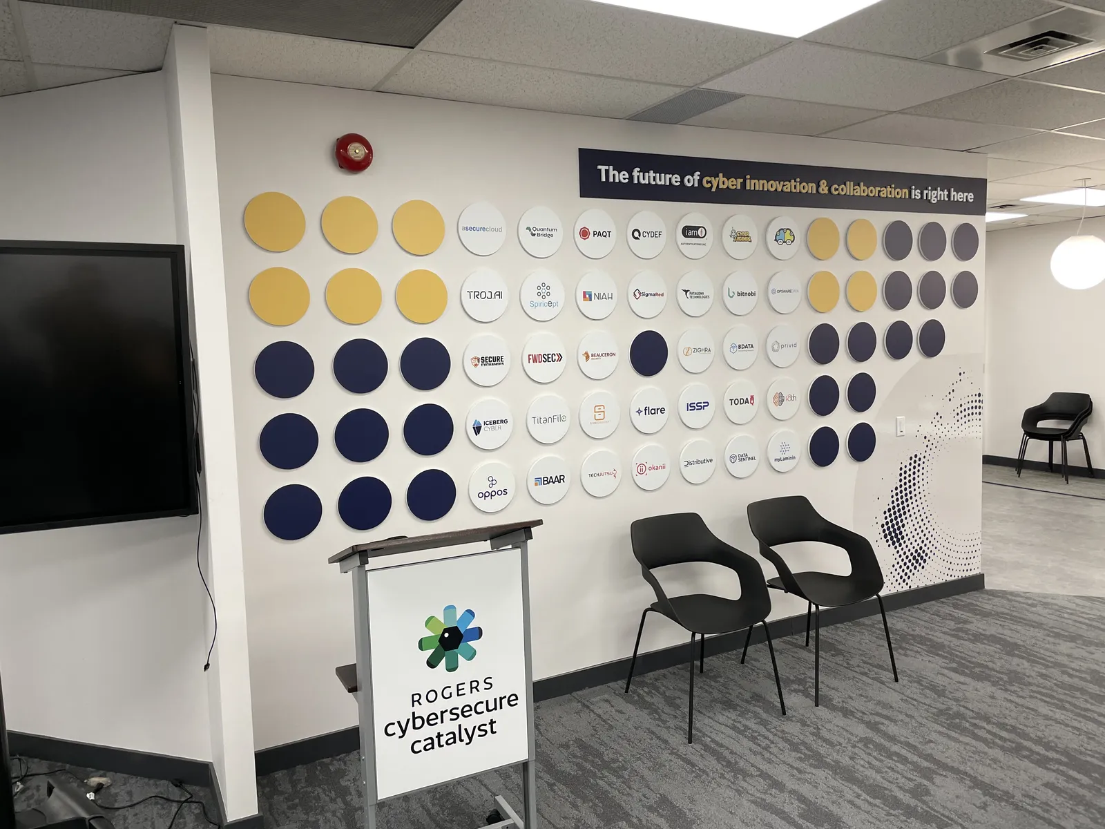 3D Donor Recognition Wall — rigid signage produced and installed by IAC, Toronto