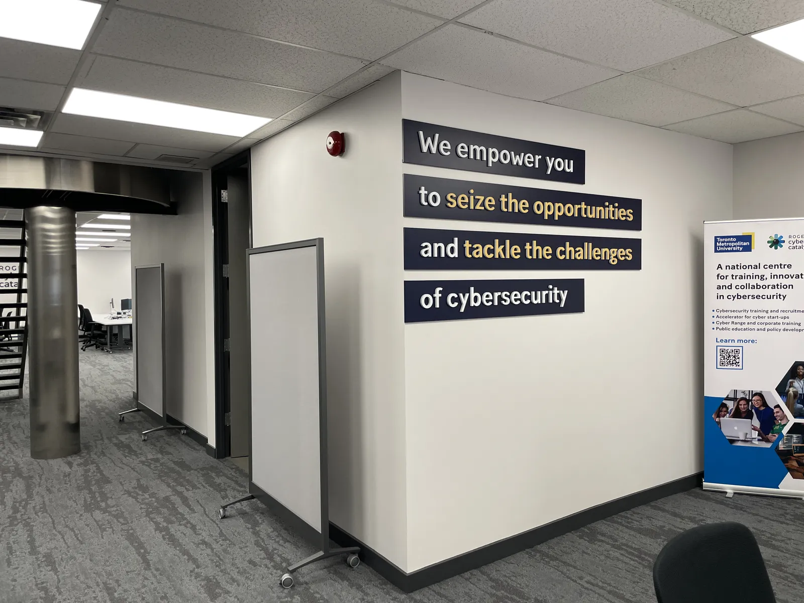 TMU Brampton 3D Letters 1 — rigid signage produced and installed by IAC, Toronto