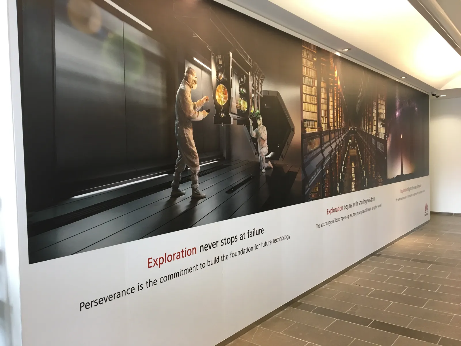 Huawei Lobby After — interior graphics produced and installed by IAC, Toronto