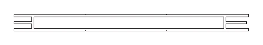 Cross-section of the Procura Activate 160 aluminium extrusion, 160mm deep