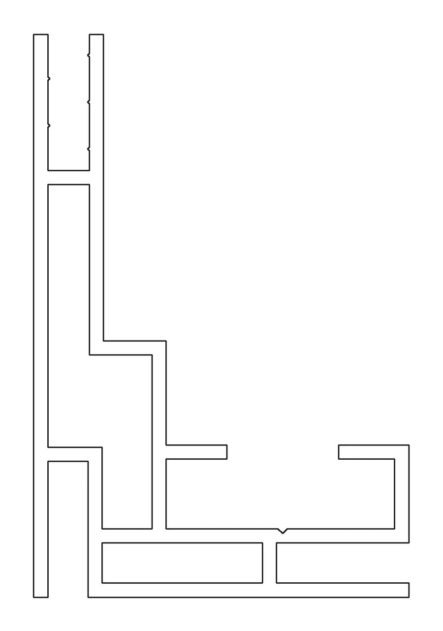 Cross-section of the Procura Lightbox 60 aluminium extrusion, 60mm deep
