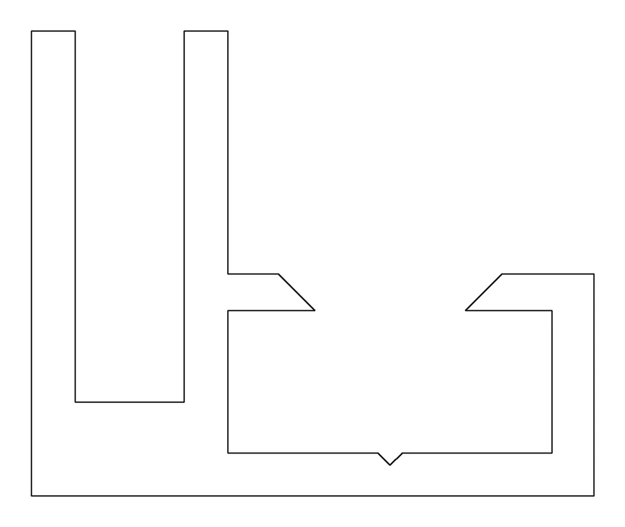 Cross-section of the Procura Slim 19 aluminium extrusion, 19mm deep